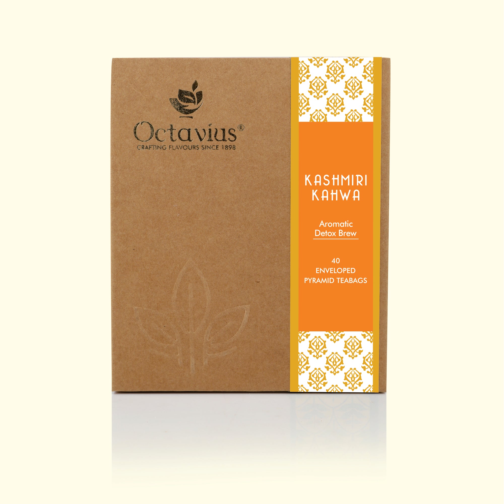 Kashmiri Kahwa - 40  Enveloped Pyramid Tea Bags