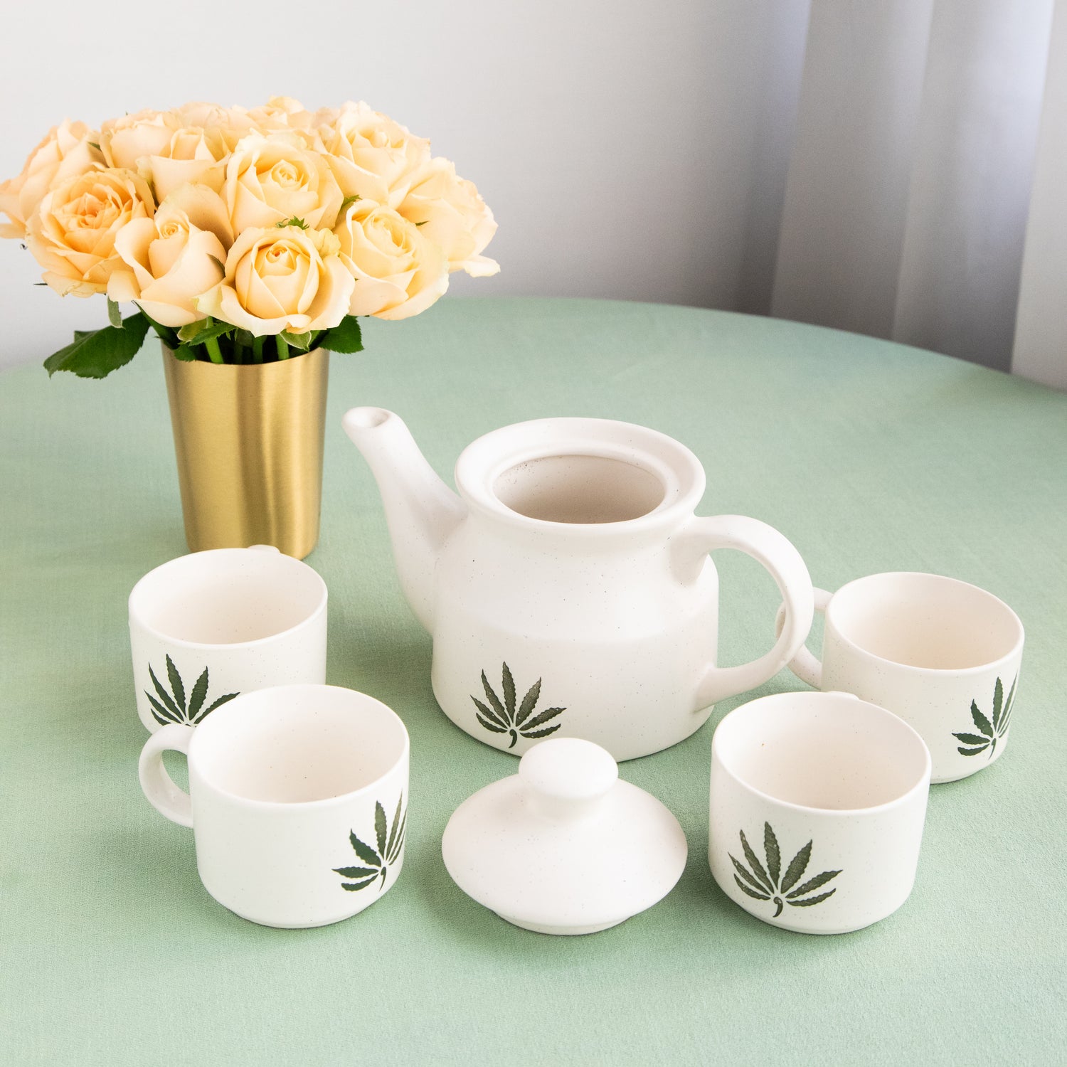 Ceramic 6 piece Morning Tea Set - Matte White