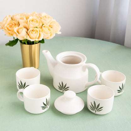 Ceramic 6 piece Morning Tea Set - Matte White