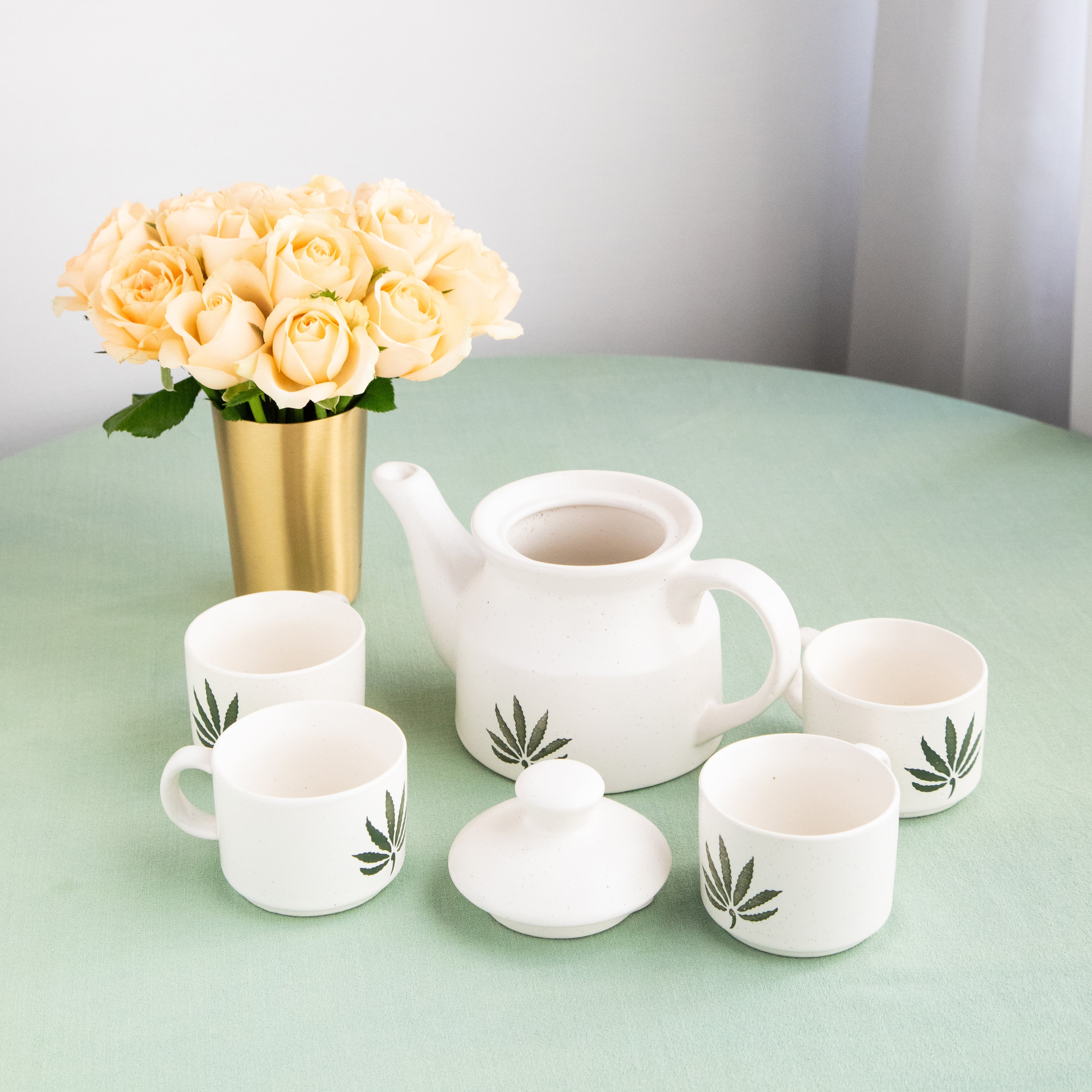 Ceramic 6 piece Morning Tea Set - Matte White