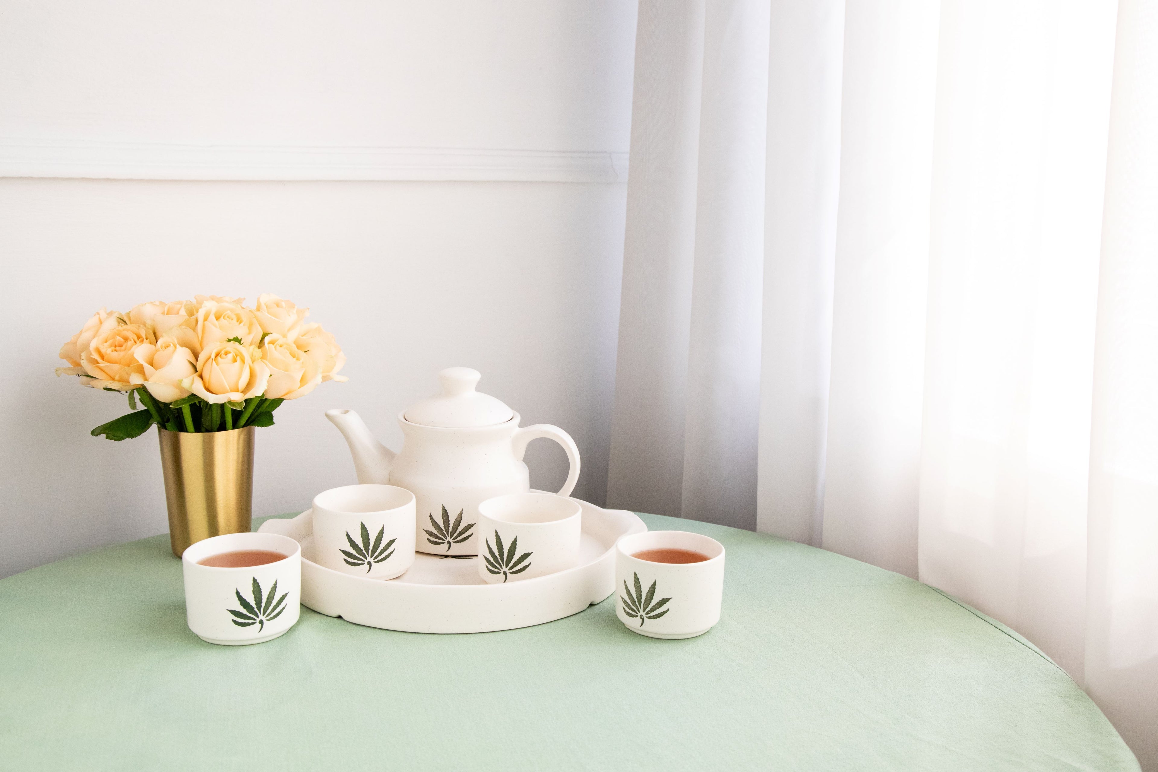 Ceramic 6 piece Morning Tea Set - Matte White