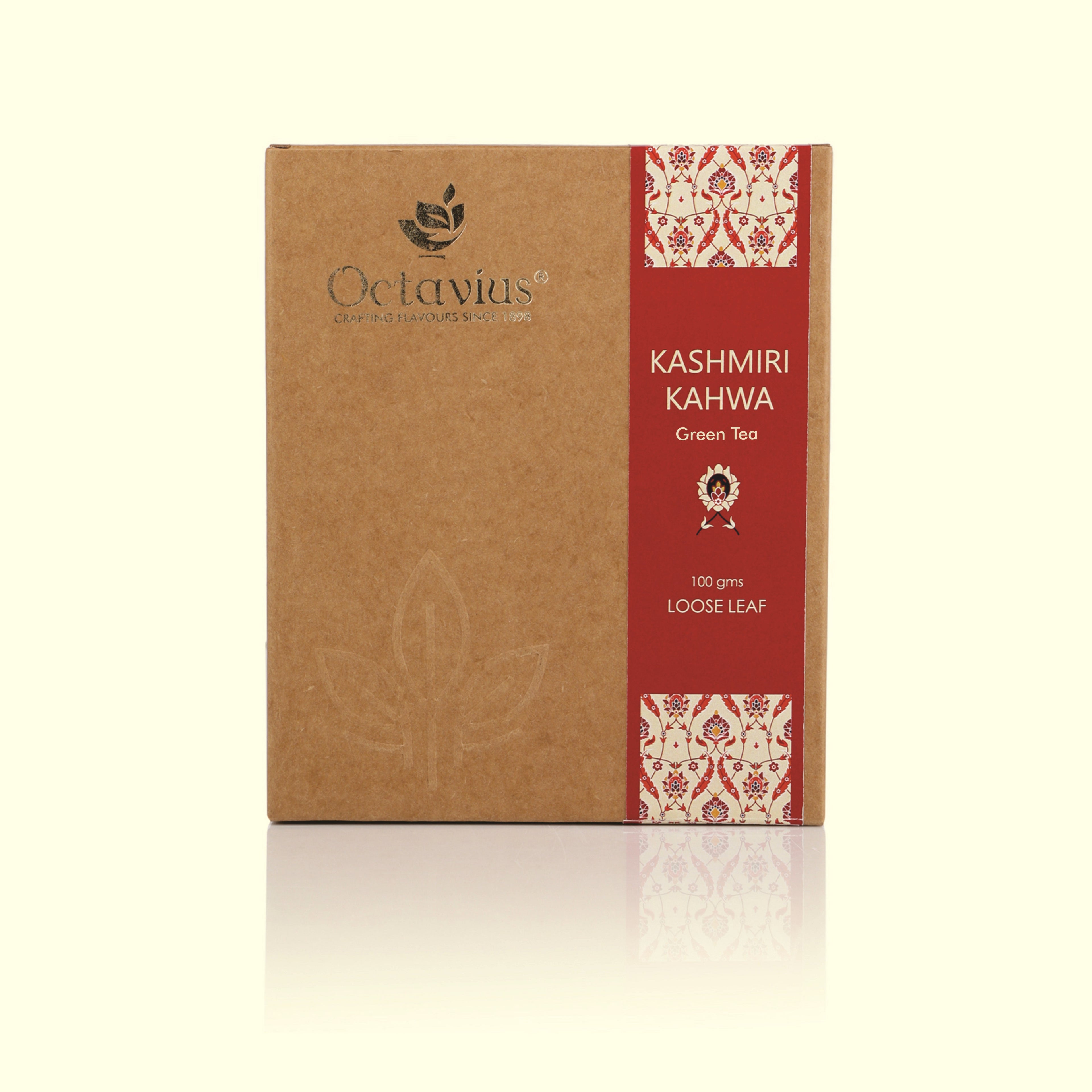 Kashmiri Kahwa Green Tea Loose Leaf  in Kraft Box - 100 Gms