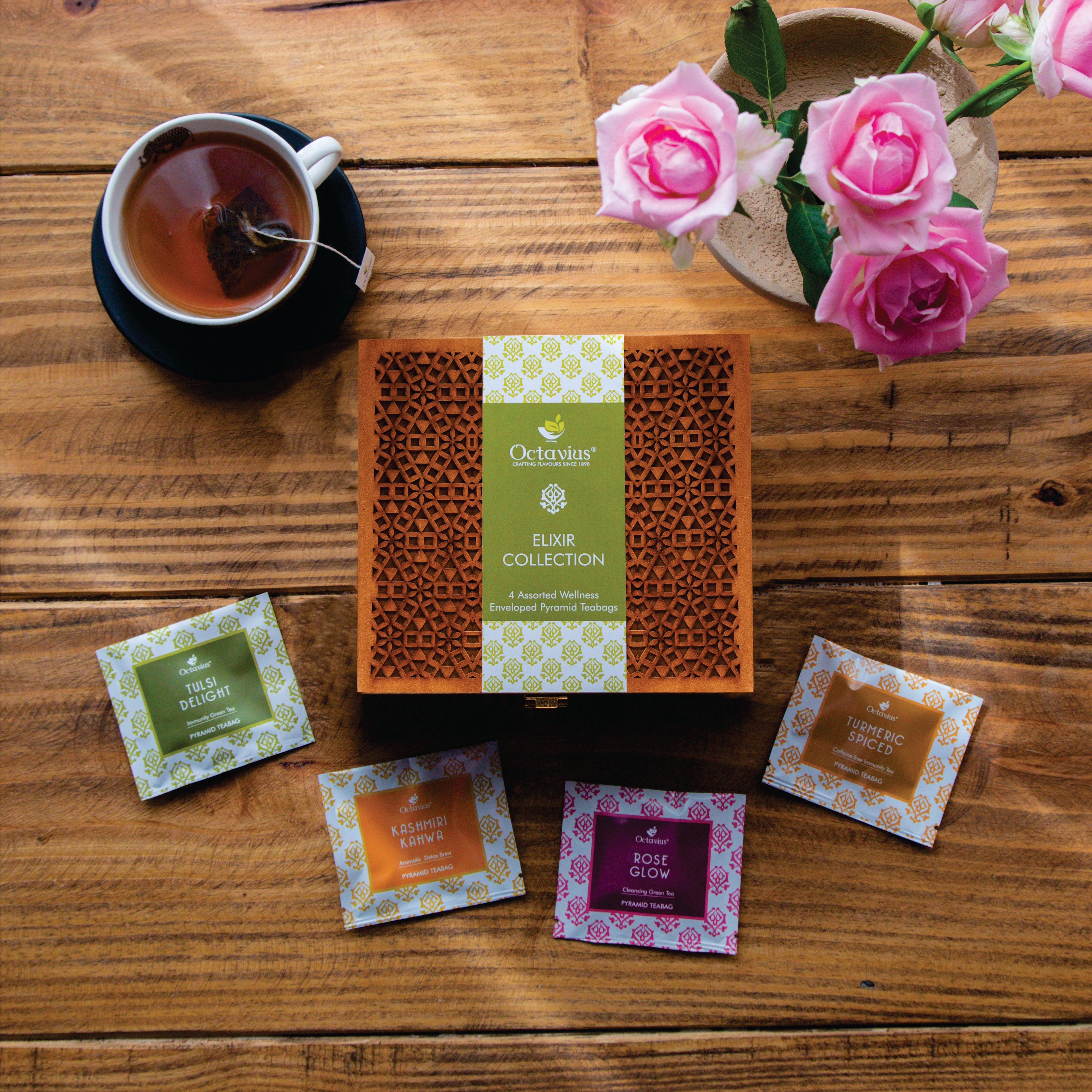 Elixir Collection 4 Assorted Wellness Teas - 40 Pyramid Teabags