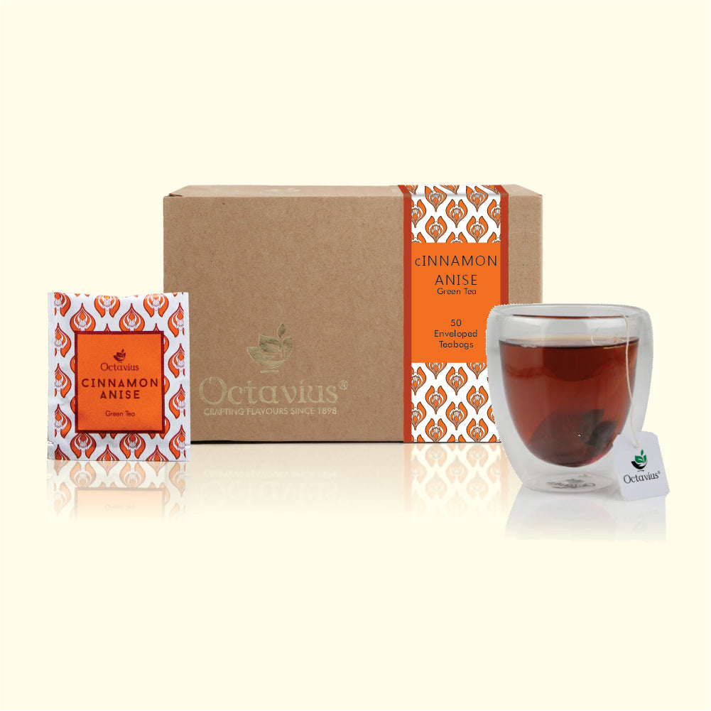 Cinnamon Anise Green tea - 50 Enveloped Teabags