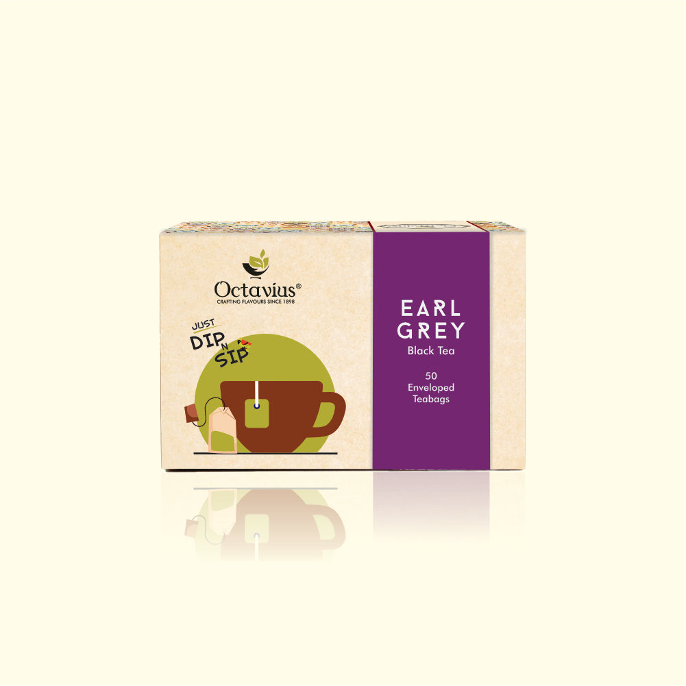 Earl Grey Black Tea Enveloped Tea Bags Economy Pack -50 Teabags