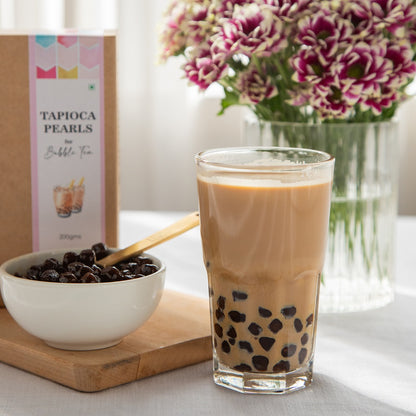 Bubble Tea Tapioca Pearls With Coffee Premix &amp;10 Straws