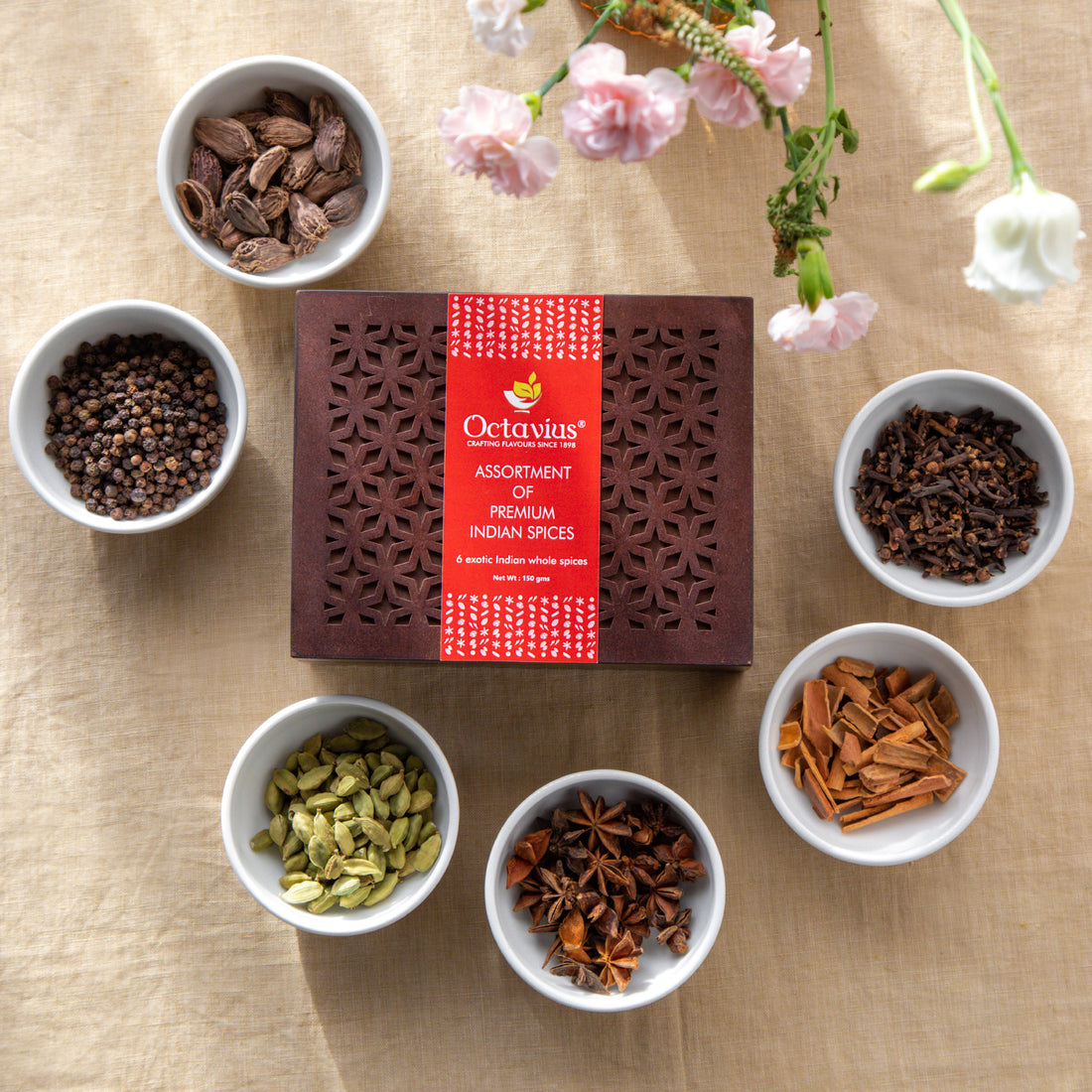 Indian Spice Collection-6 Assorted Indian Whole Spices 150 gms