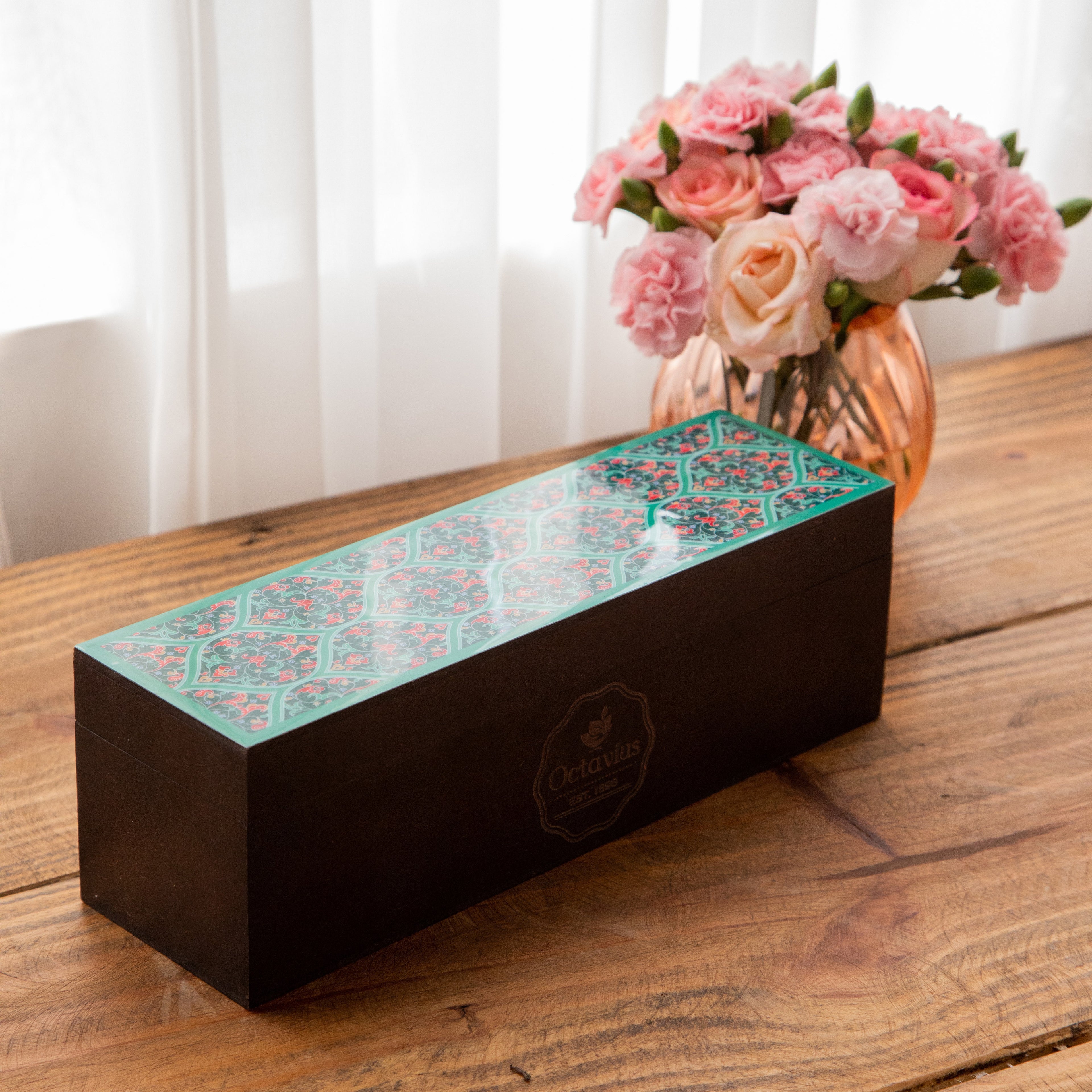 Ornate Floral Art Wooden Box