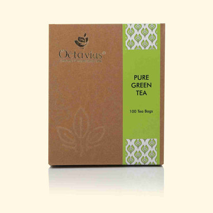 Pure Green Tea - 100 Enveloped Tea Bags Economy Pack