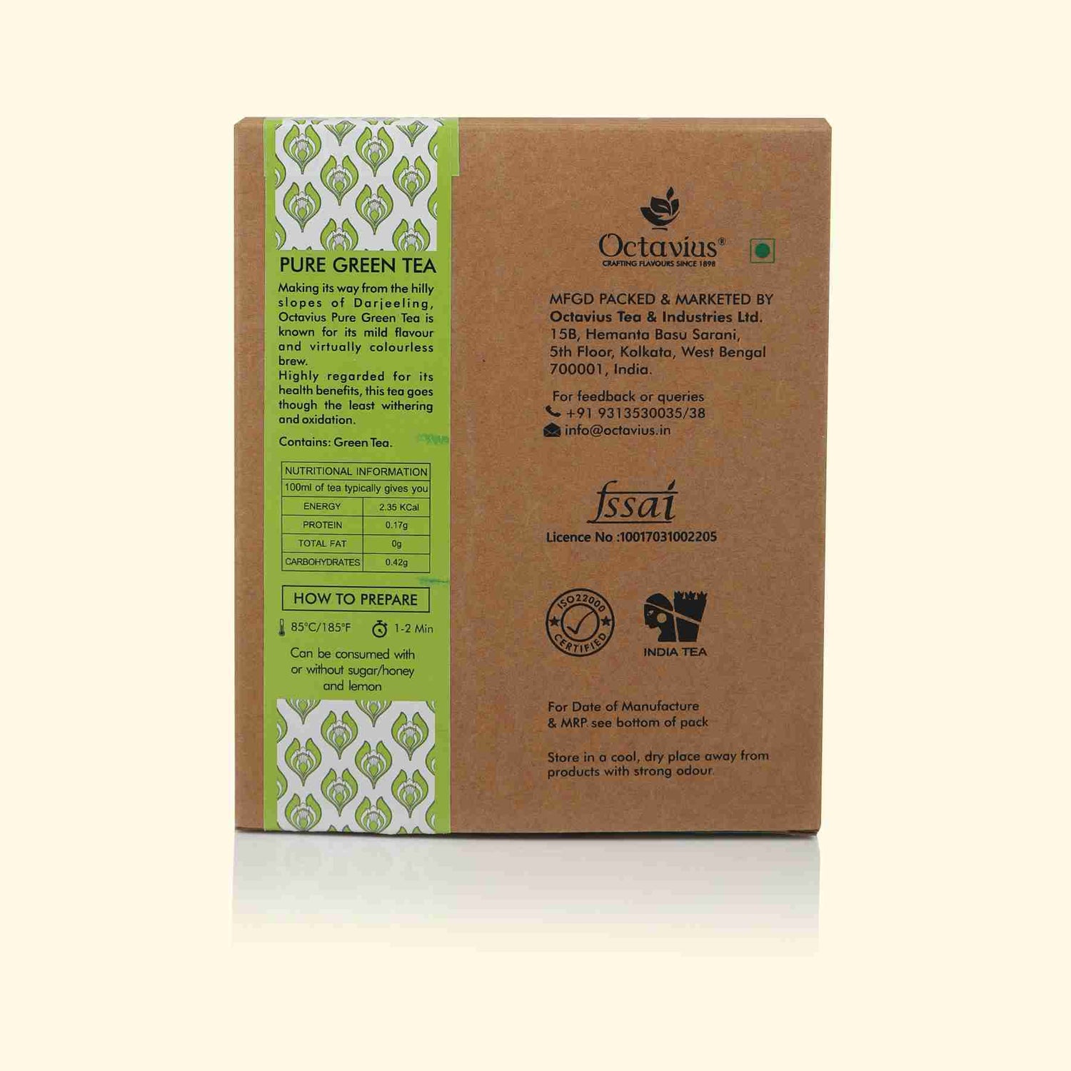 Pure Green Tea - 100 Enveloped Tea Bags Economy Pack