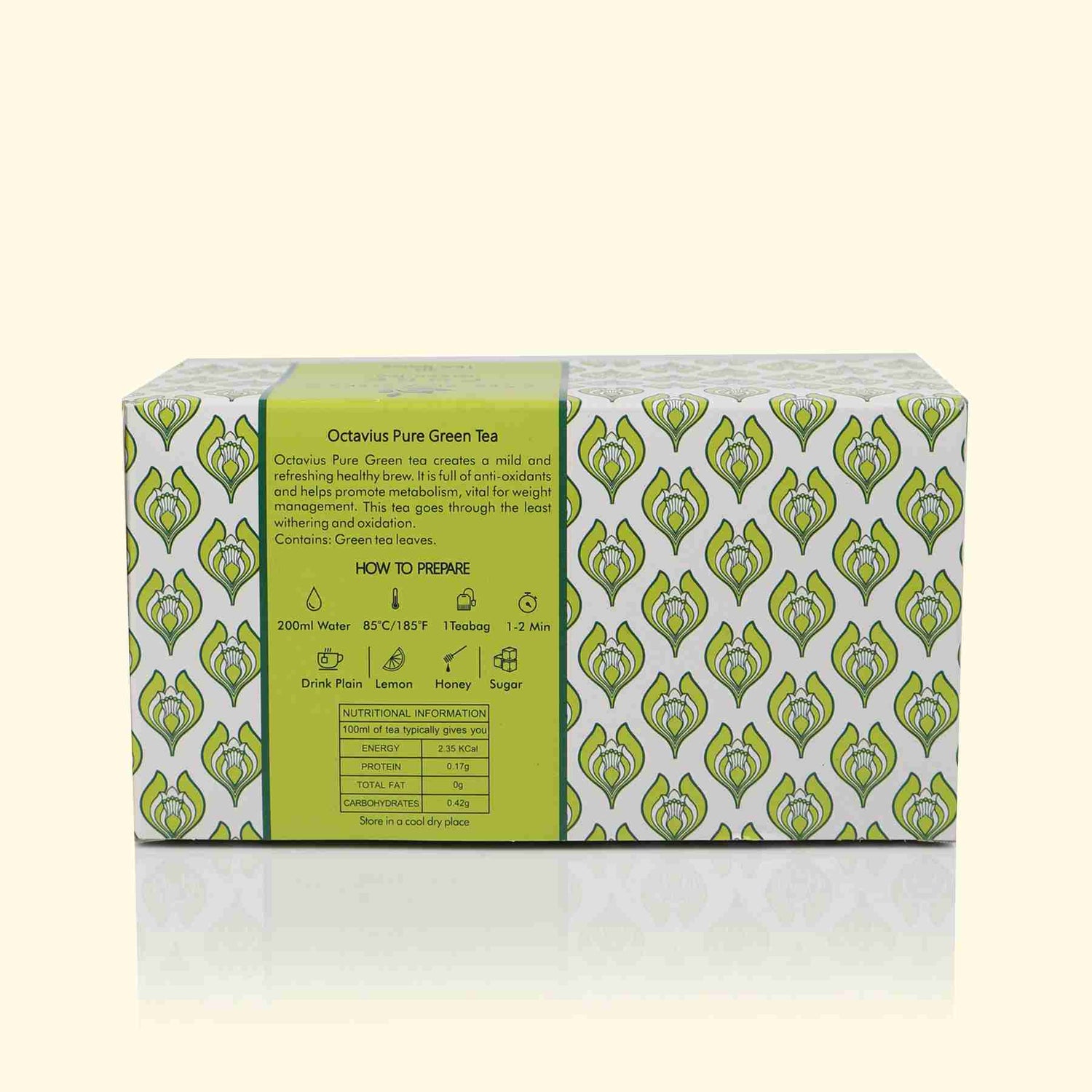 Pure Green tea - 30 Enveloped Teabags ( PACK OF 2 )