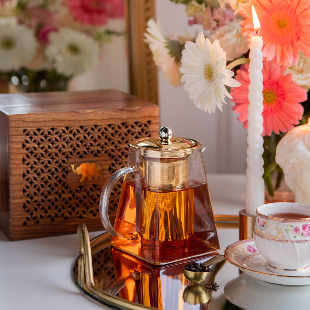 Infuze Glass/Bamboo Bottle Tea Infuser - Herbal Tea Lovers, Tea Travel Mug,  Glass Tea Infuser, Reusable, Infuser, Loose Leaf Tea, Brew Tea