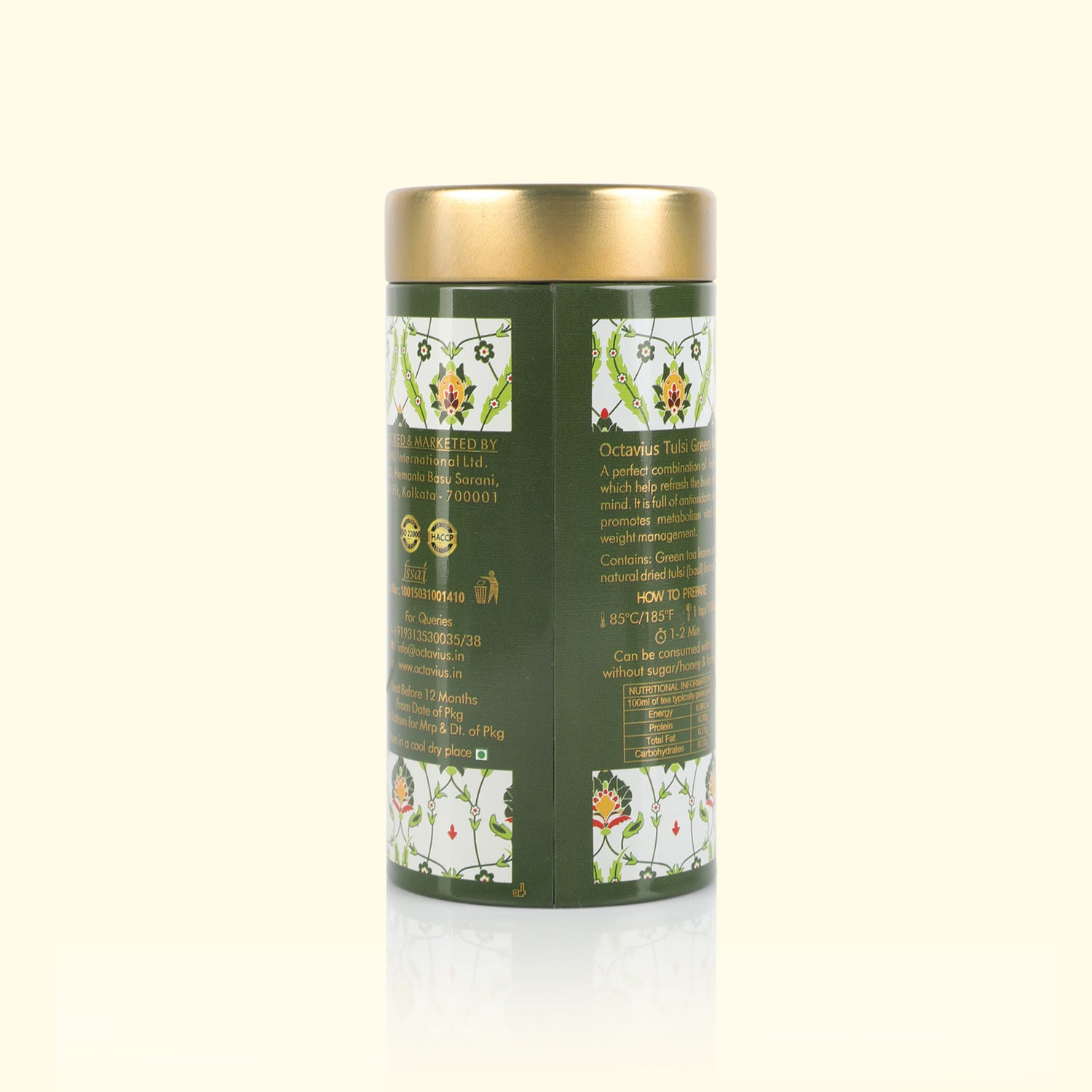 Tulsi Green Tea Loose Leaf- 75 Gms Tin Can