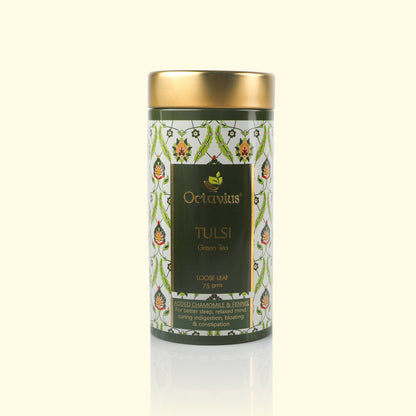 Tulsi Chamomile Fennel Green Tea  Loose Leaf - 75 Gms Tin Can