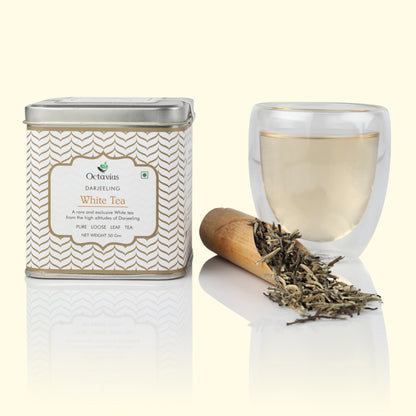 Premium Darjeeling White Tea(Loose Leaf) - 50 Gms (Silver Needle)