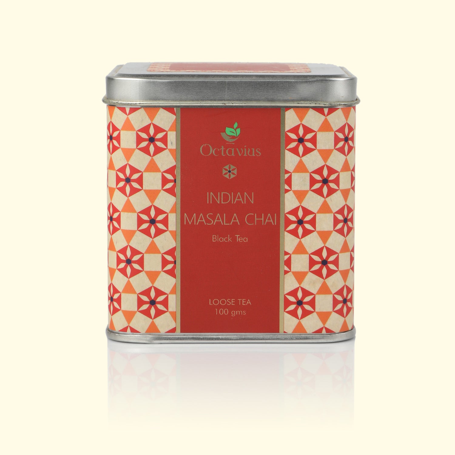 Indian Masala Chai Black Tea Loose Leaf - 100 Gms Square Tin