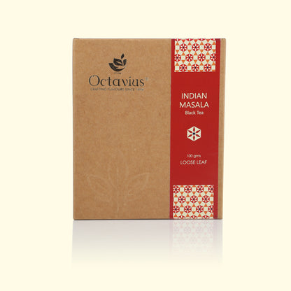 Indian Masala Chai Black Tea Loose Leaf in Kraft Box - 100 Gms