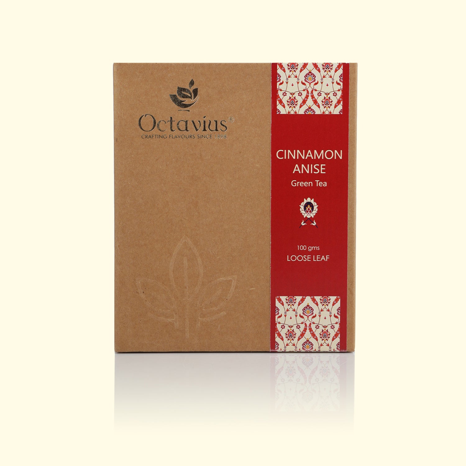 Cinnamon Anise Green Tea Loose Leaf in Kraft box - 100 Gms