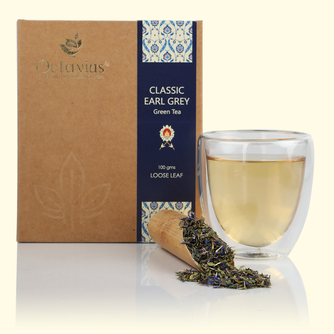 Classic Earl Grey Green Tea Loose Leaf in Kraft Box - 100 Gms