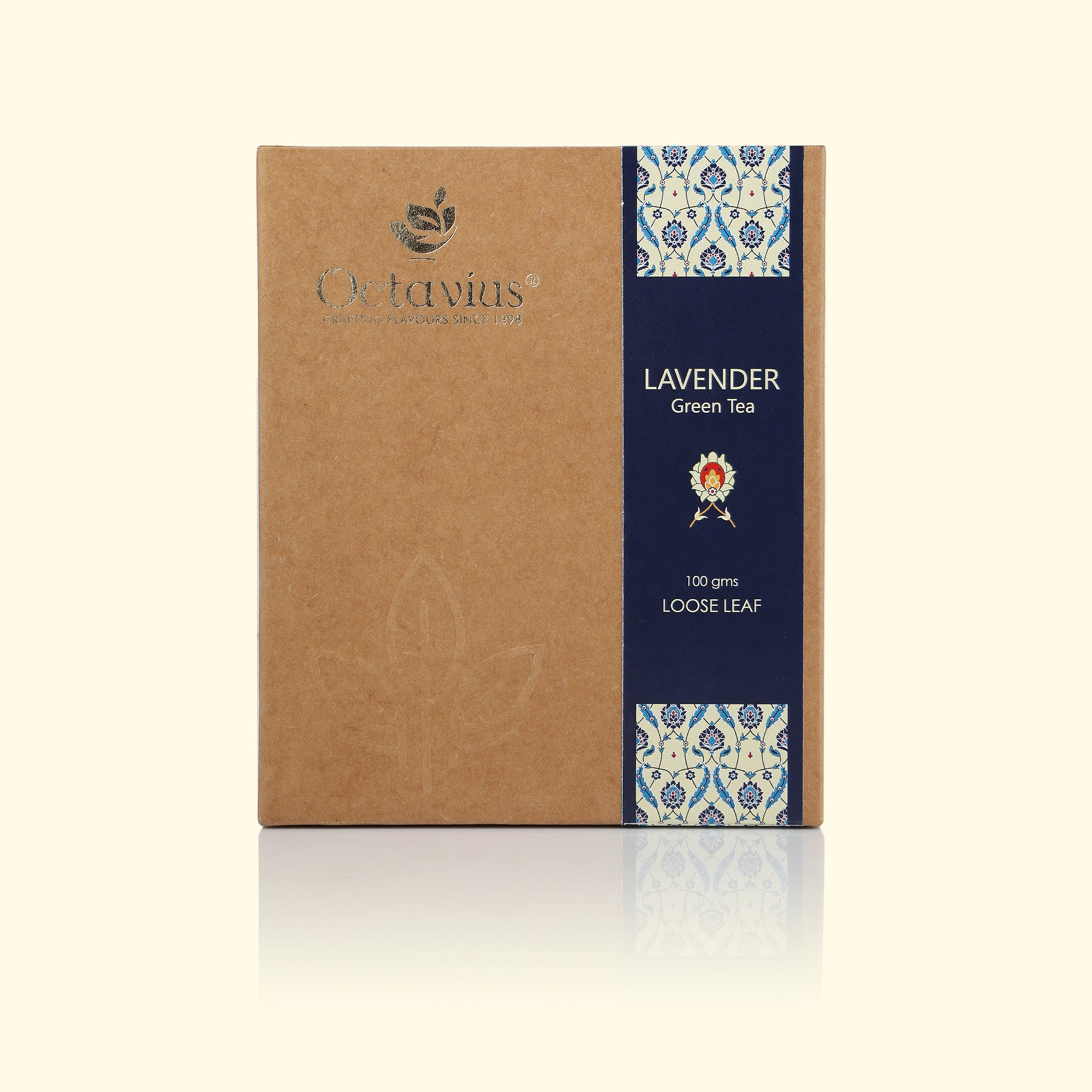 Lavender Green Tea - Loose Leaf in Kraft Box - 100 Gms