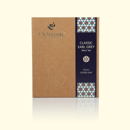 Classic Earl Grey Black Tea Loose Leaf in Kraft Box - 100 Gms