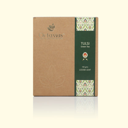 Tulsi Green Tea Loose Leaf in Kraft Box - 100 Gms