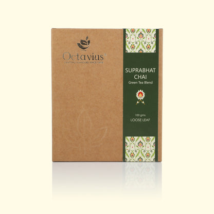 Suprabhat Chai Green Tea Loose Leaf in Kraft Box - 100 Gms