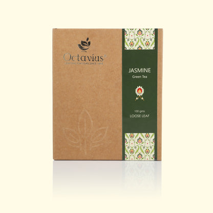 Jasmine Green Tea Loose Leaf in Kraft box - 100 Gms