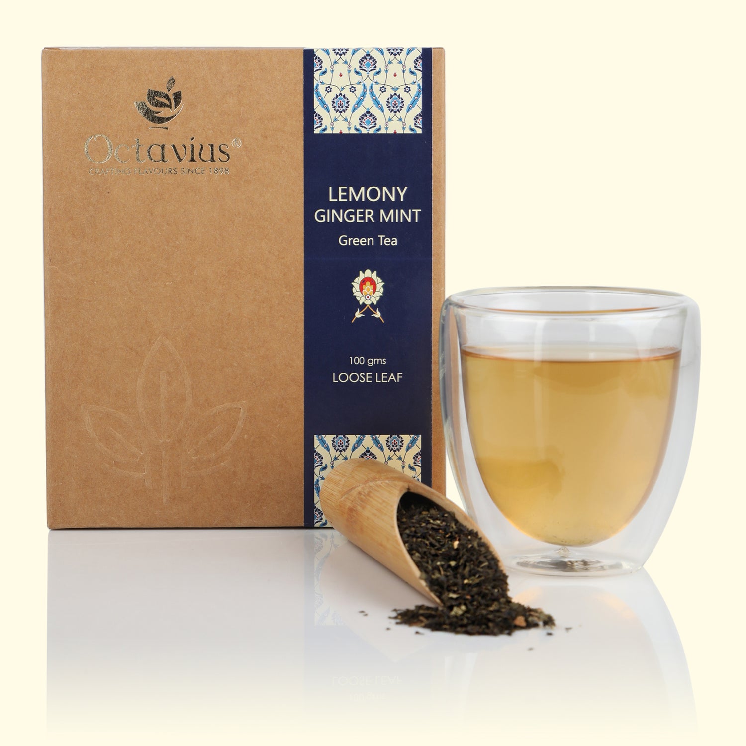 Lemony Ginger Mint Green tea loose leaf - 100 Gms