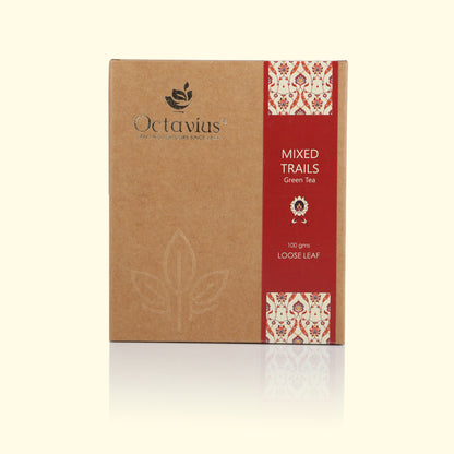 Mixed Trails Green Tea Loose Leaf in Kraft Box - 100 Gms