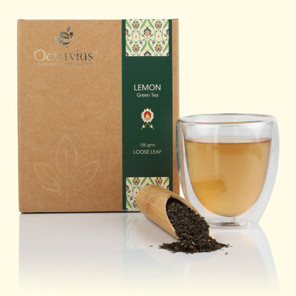 Lemon Green Tea Loose Leaf in Kraft Box - 100 Gms