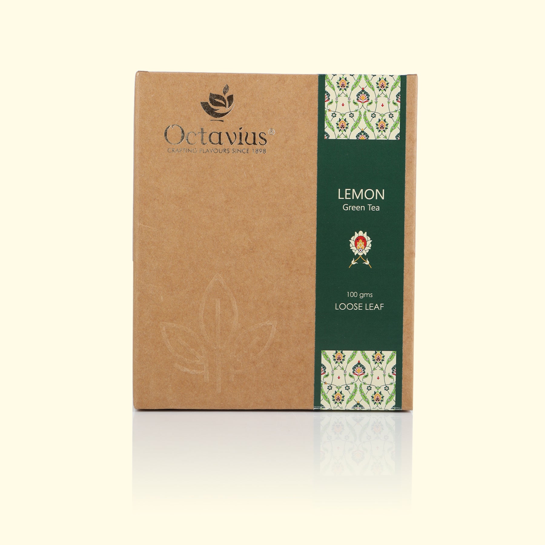 Lemon Green Tea Loose Leaf in Kraft Box - 100 Gms