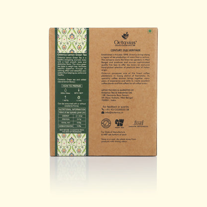 Lemon Green Tea Loose Leaf in Kraft Box - 100 Gms