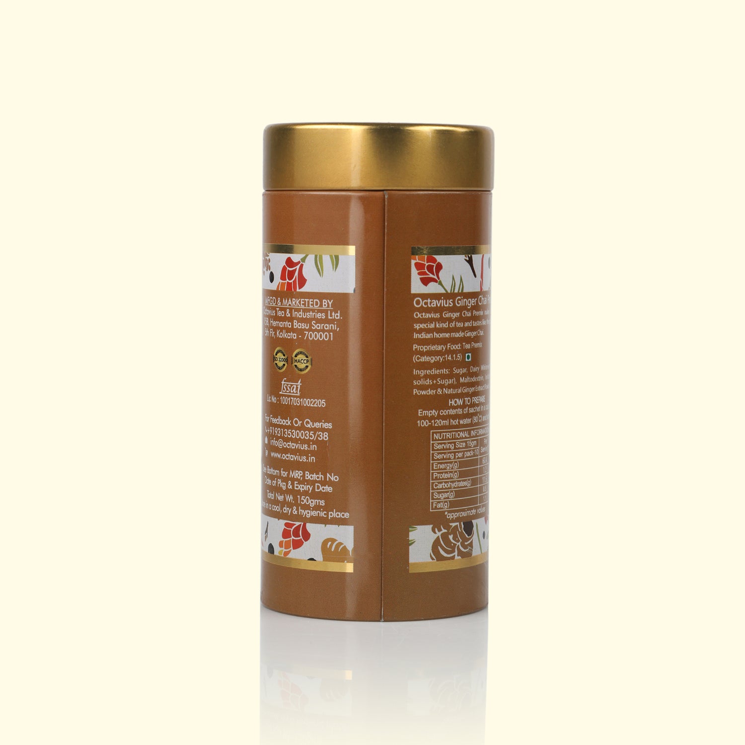 Ginger Chai Instant Premix 10 Sachets - (Tin Can)