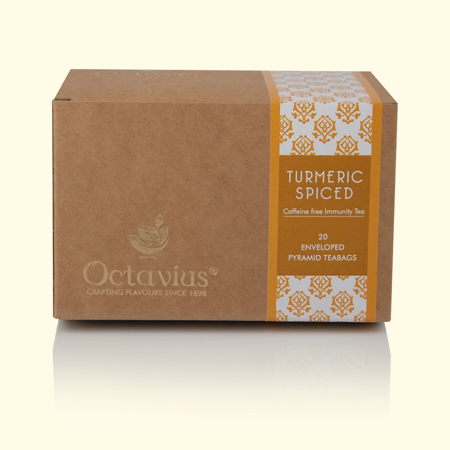 Spiced Turmeric Herbal - 20 Enveloped Pyramid Tea Bags