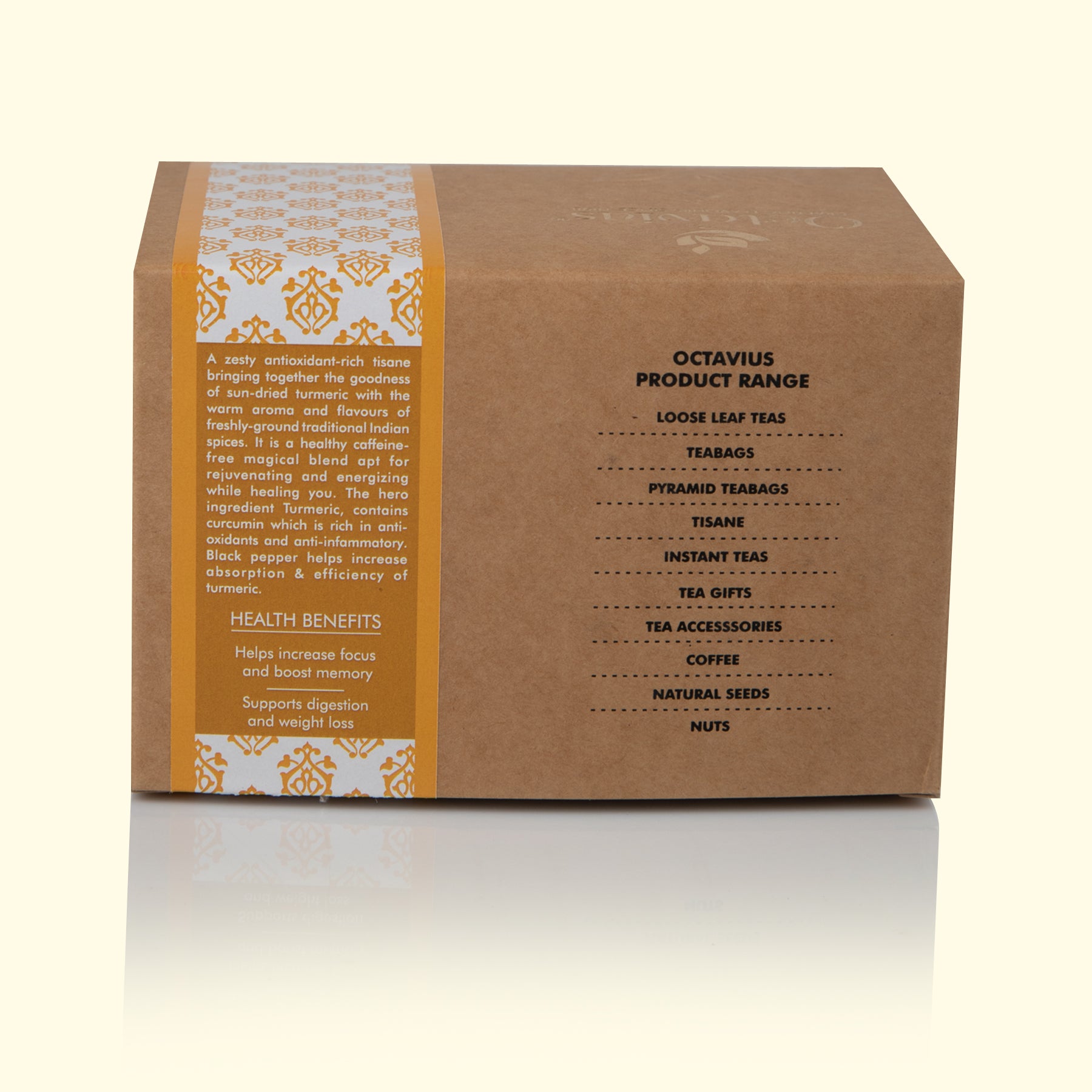 Spiced Turmeric Herbal - 20 Enveloped Pyramid Tea Bags