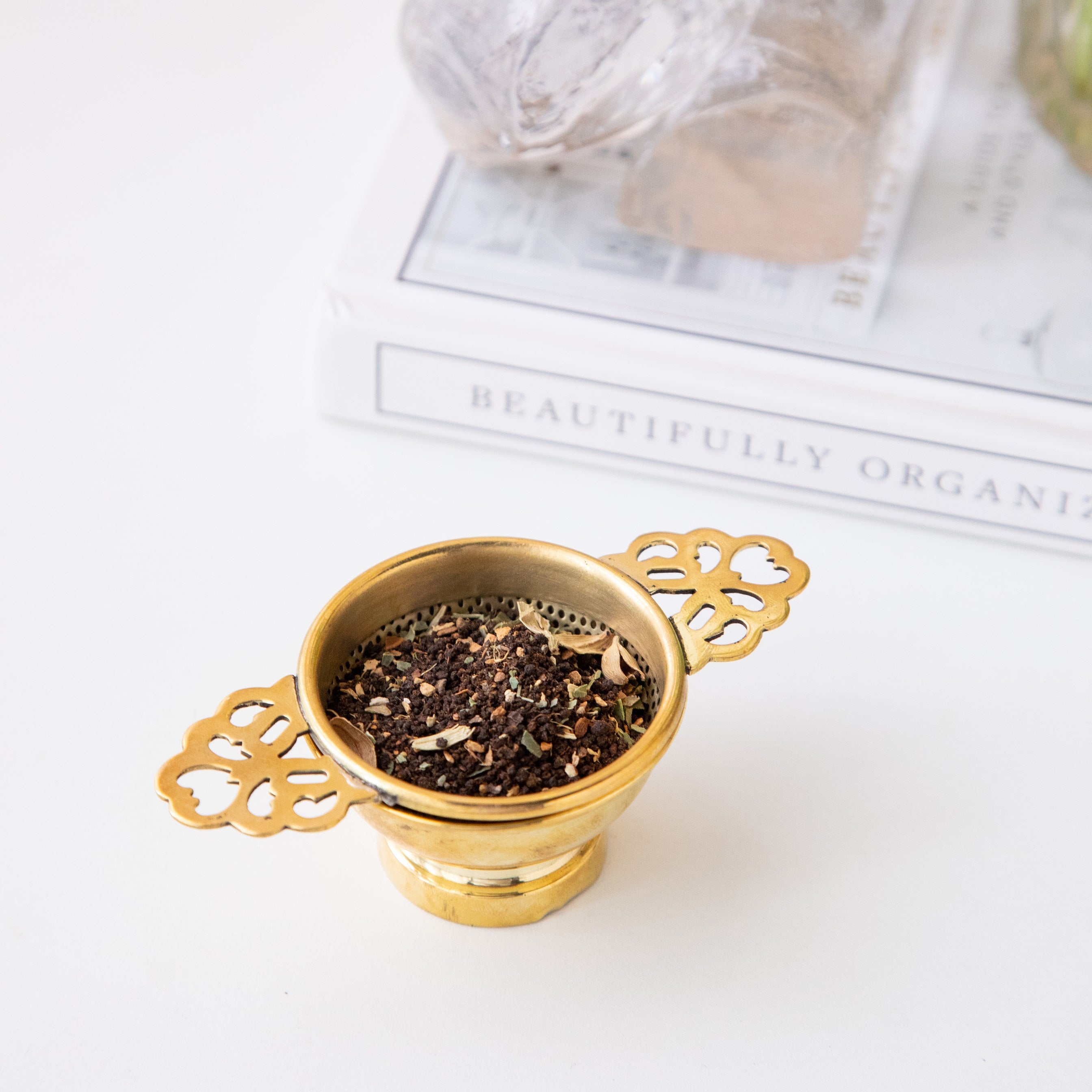 Empress Brass tea strainer ( 5 cms )