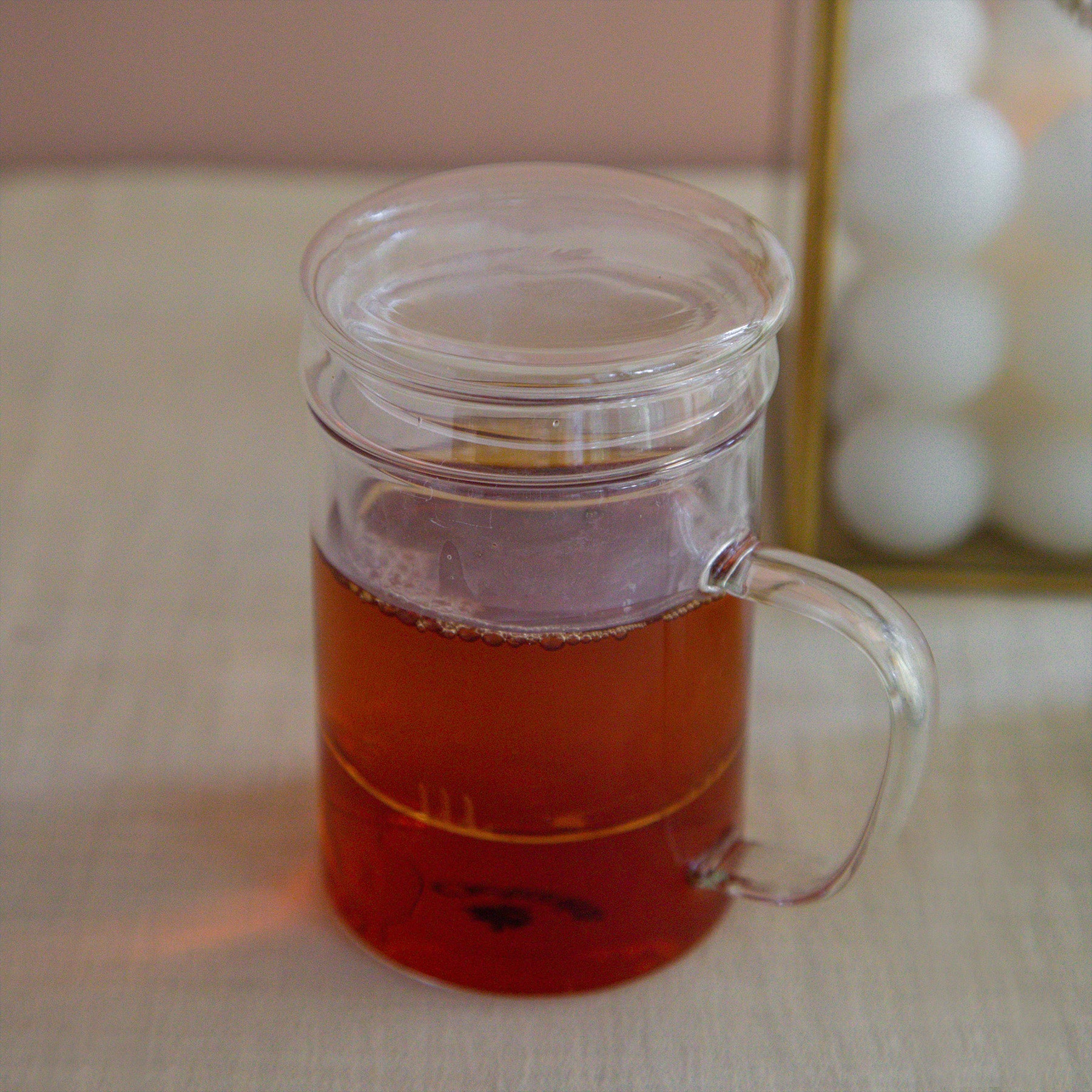 Borosilicate Glass Green Tea Mug With Infuser