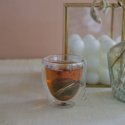 Ball Shaped Tea Infuser with Extended Chain