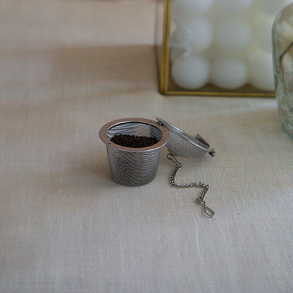 Basket Shaped Tea Infuser with Extended Chain