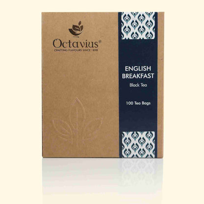 English Breakfast Black Tea - 100 Enveloped Tea Bags Economy Pack