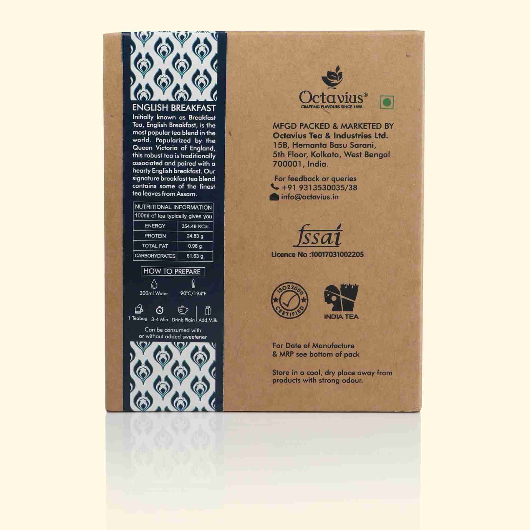 English Breakfast Black Tea - 100 Enveloped Tea Bags Economy Pack