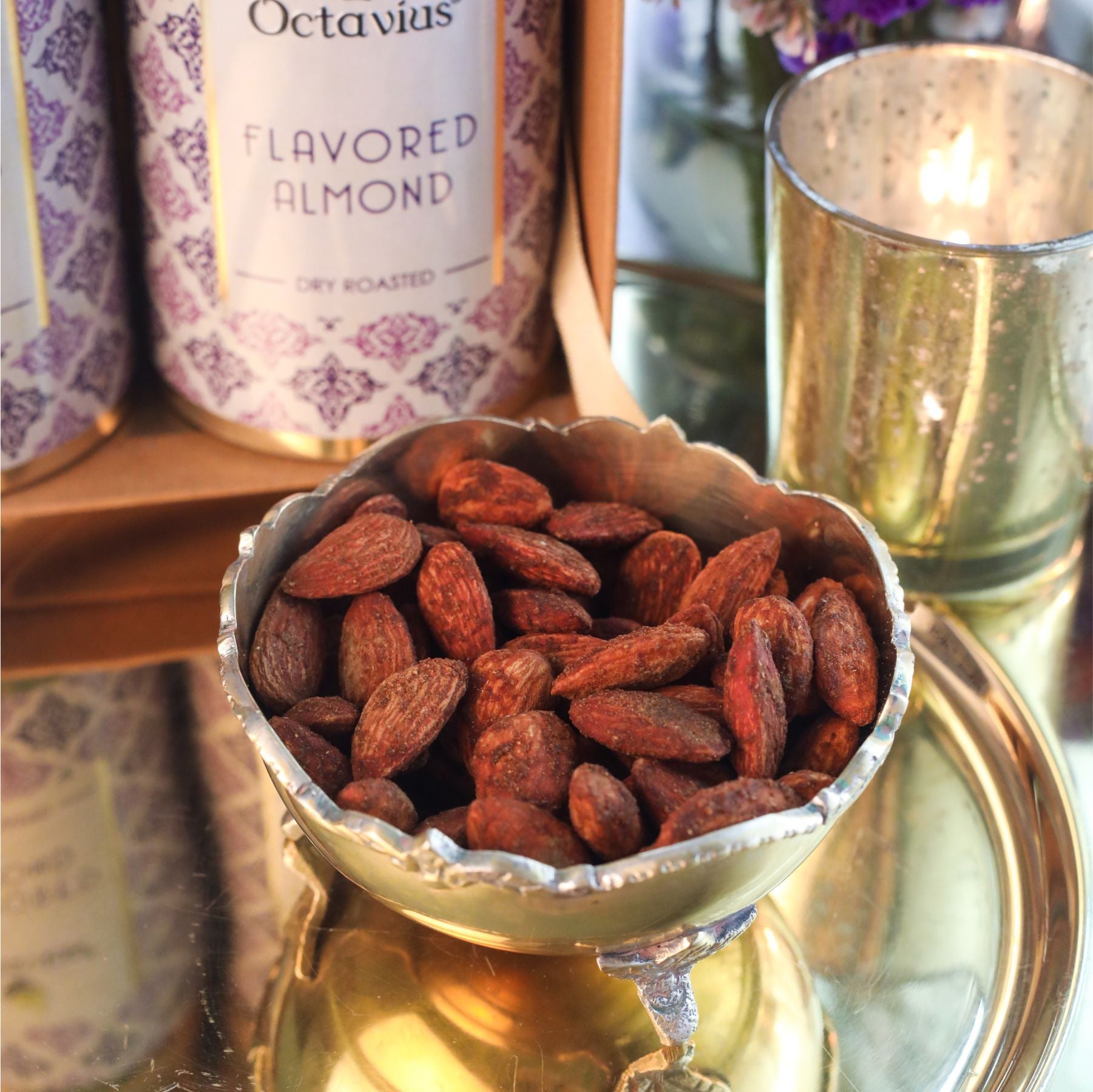 Gourmet Flavoured Almonds - Pudina &amp;  Paprika (2 Tins)
