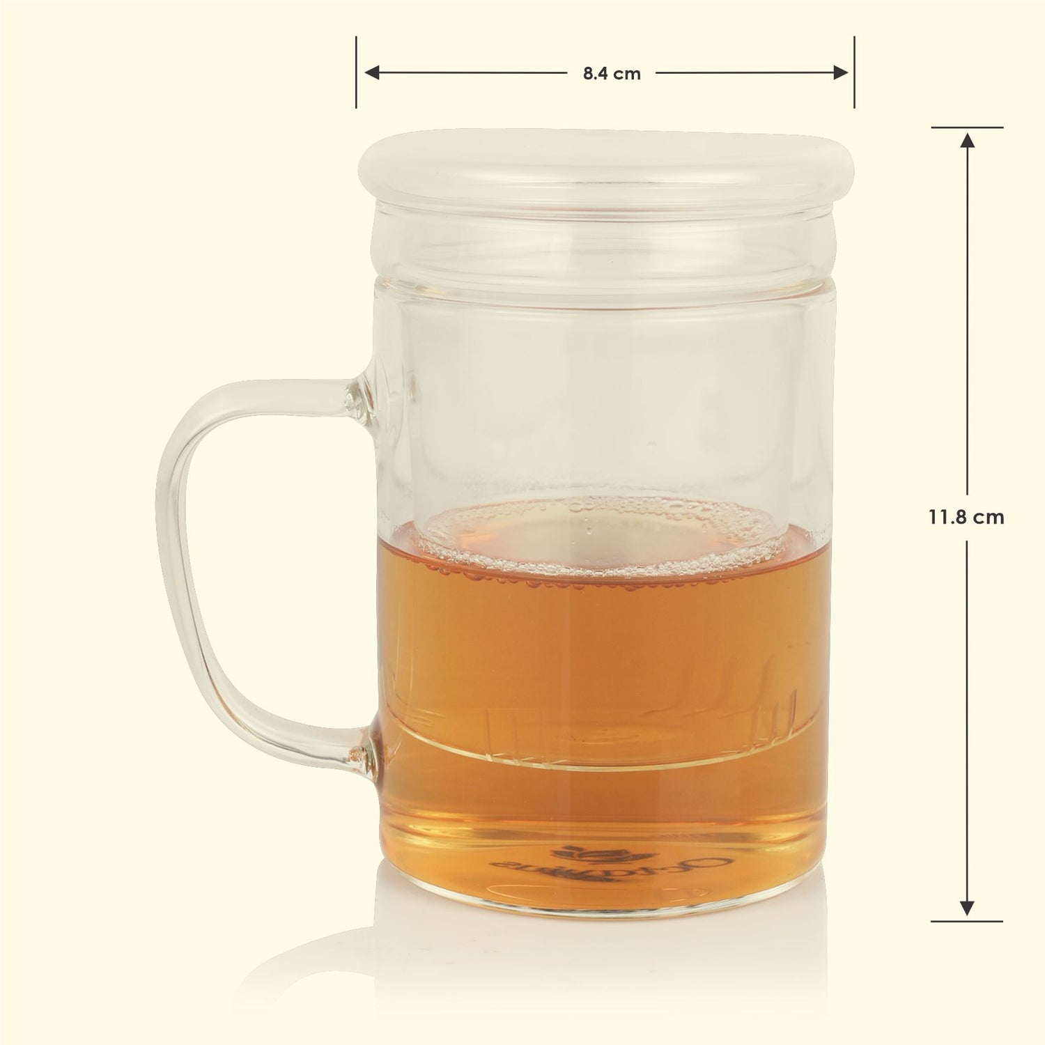 Borosilicate Glass Green Tea Mug With Infuser