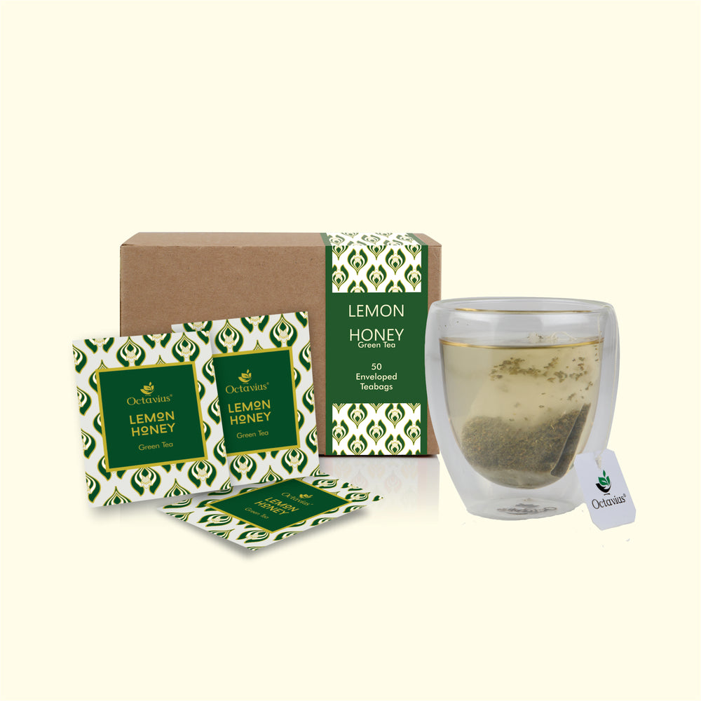 Moringa Tulsi Green Tea | 100 Long Leaf Pyramid Tea Bags - VAHDAM® USA