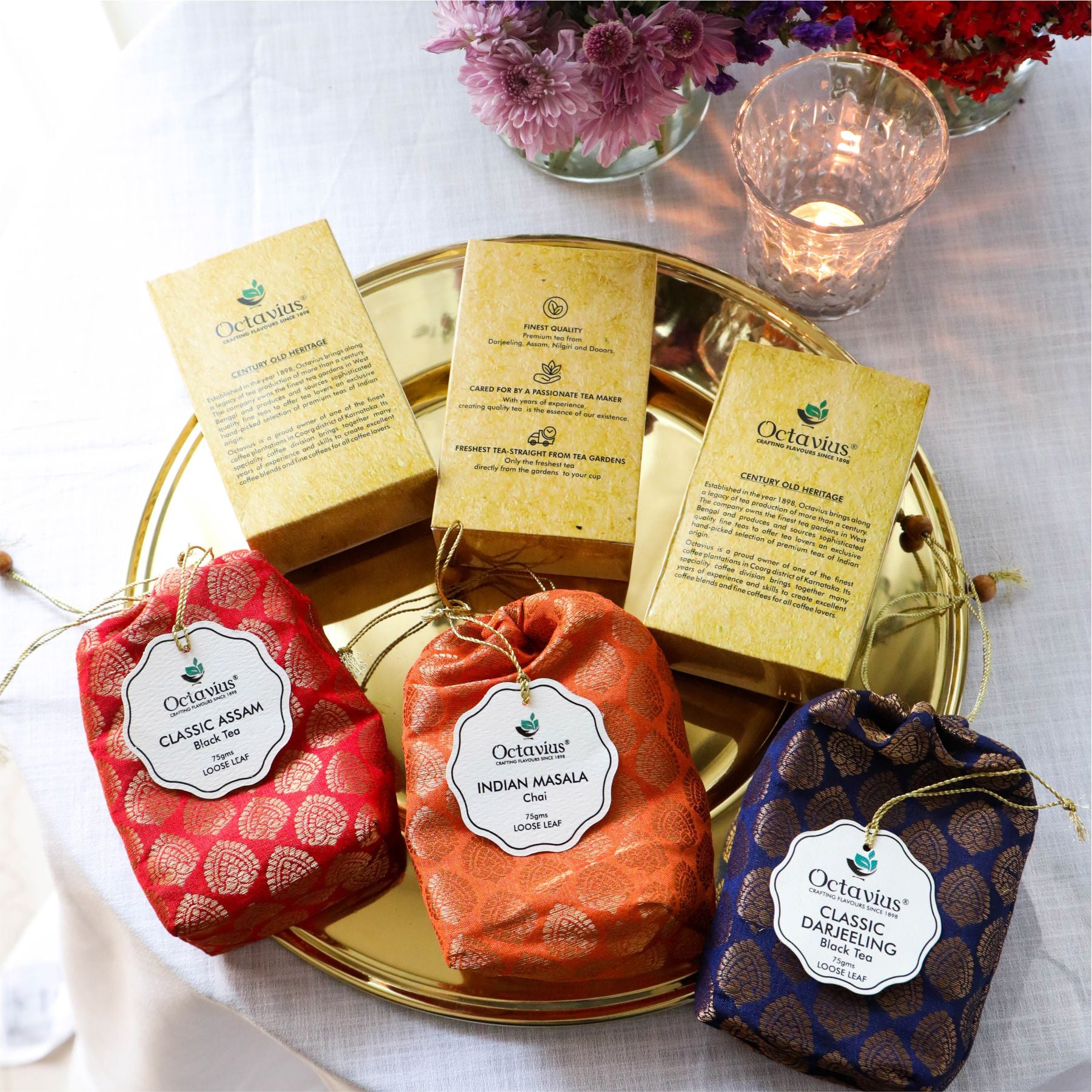 Indian Tea Collection- Festive Range (Indian Masala Chai, Classic Darjeeling, Classic Assam)