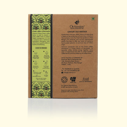 Classic Green Coffee Beans in Kraft Box - 250 gms