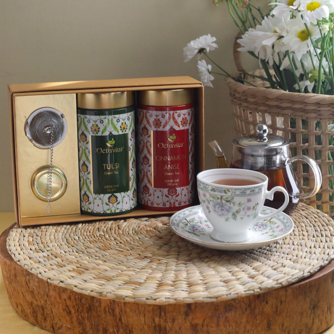 Tea Essentials-Immuni-Teas (Tulsi &amp; Cinnamon Anise Green Tea)