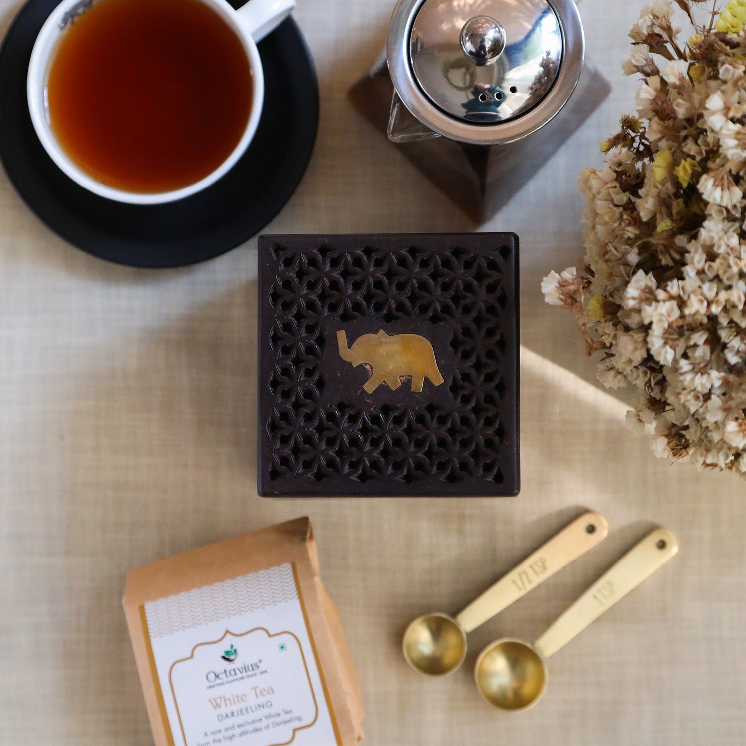 Darjeeling White Tea in Handcrafted Wooden Box